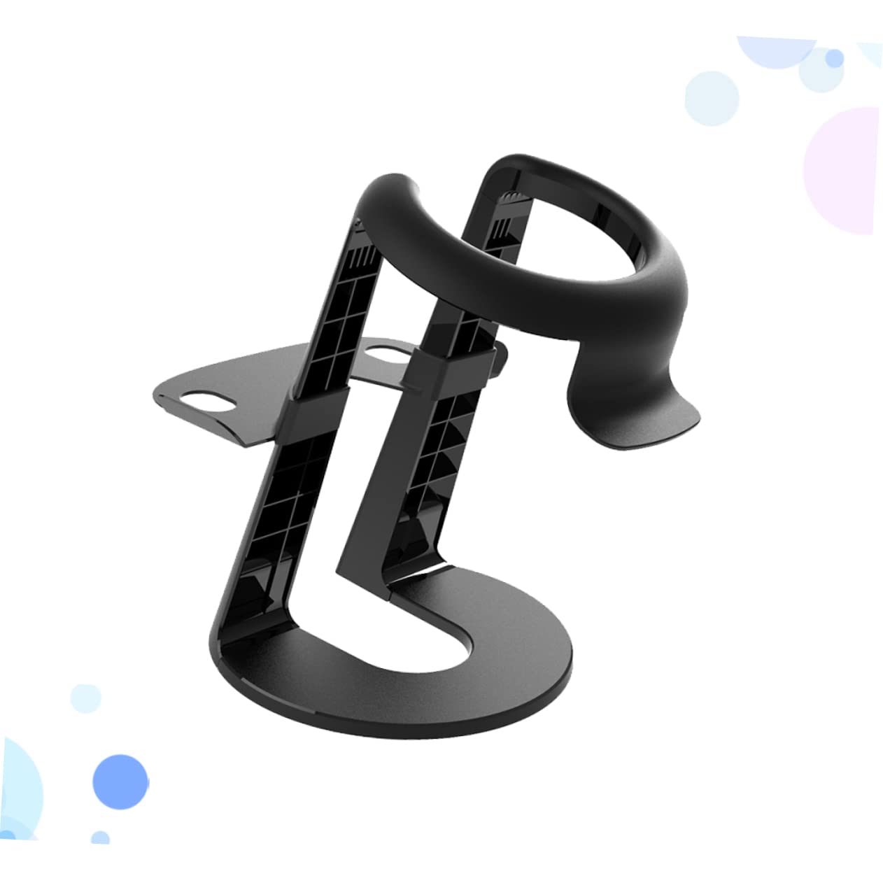 Supporto per Visore Vr in Plastica Nera, Stand Display | Staffa Rimovibile, Organizza Accessori e Controller Gaming, Soluzione Salvaspazio per Visore