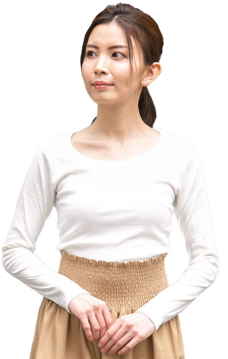 [aspersio] [アスペルシオ] コットン フライス 長袖 Tシャツ レディース