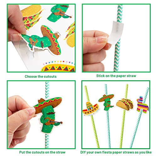 Set de 32 pitillos de papel decorativos para fiesta miniatura 5