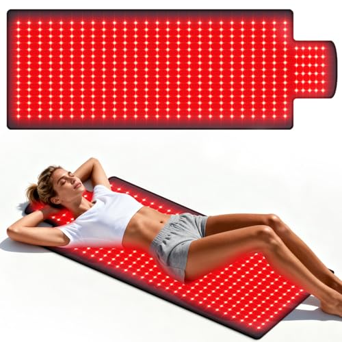 Body Red Light Therapy Mat Red Light Therapy Blanket 2in1 LEDs 660nm& 850nm Large Pad for Whole Full Body Pain Relief(420leds)