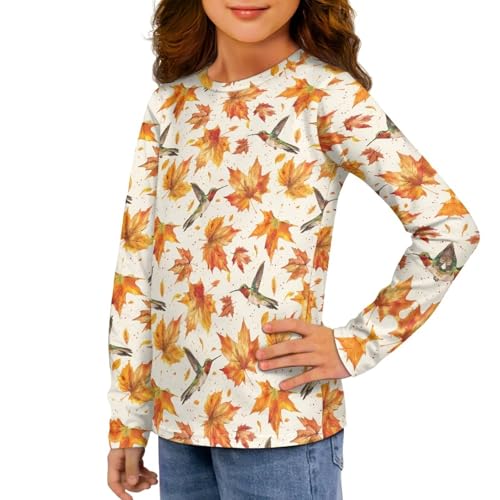 Casual Shirts for Teen Girls Fall Winter Clothes Crewneck Thanksgiving Pullover Tops for Back to School Size 3-164