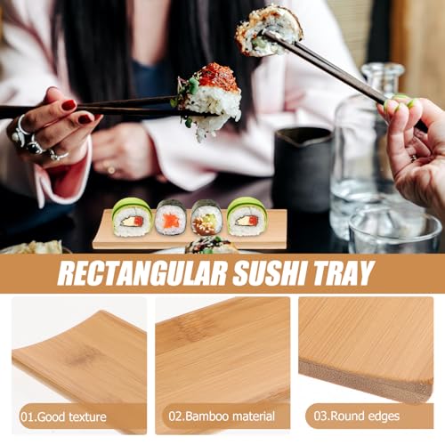 Set 2 platos rectangulares para sushi DECHOUS miniatura 7