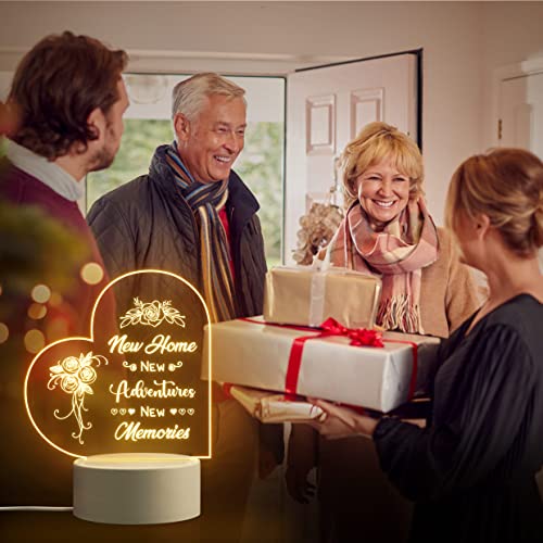 New Home Gifts - Engraved Night Light With Warming Words for Friends Couple, Family - Housewarming Present for New Home Owners - Image 2