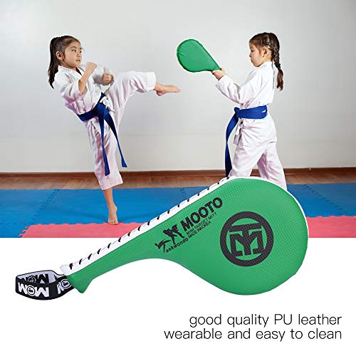 Taekwondo Kick Pad Target, Children Martial Arts Kicking Pad Foot Hand Targets Boxing Punching Training Double Face Tae Kwon Pads (Green) #TOP3