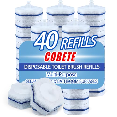 Image of Compatible with Clorox Toilet Wand - Disposable Toilet Brush Head Refills (40 Count)