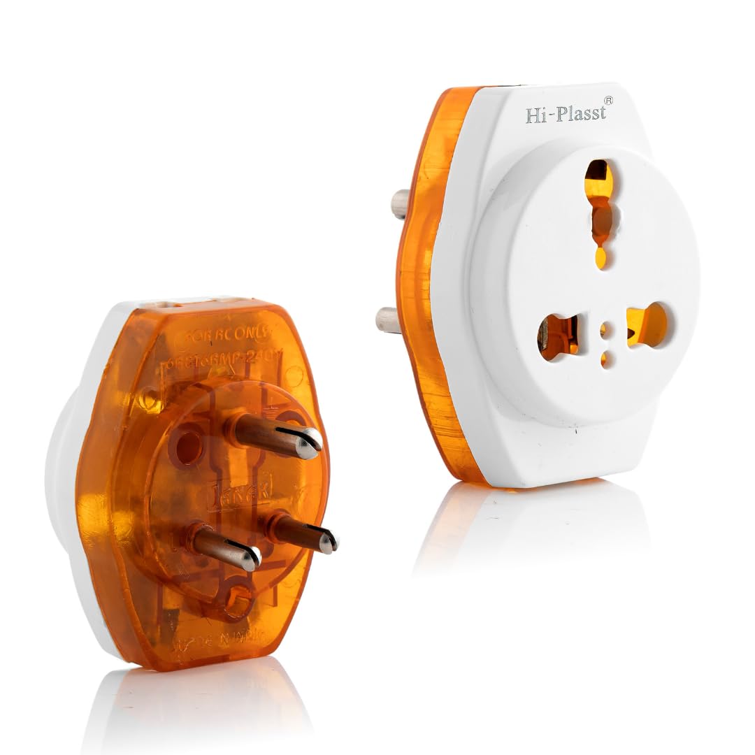 Hi-Plasst 6a to 16a Converter Plug | 5 Amp to 15 Amp Converter Plug with 2 Extra sockets (Jumbo 16a, 1) (Jumbo 16a(with 2 pin), 2)-image-32