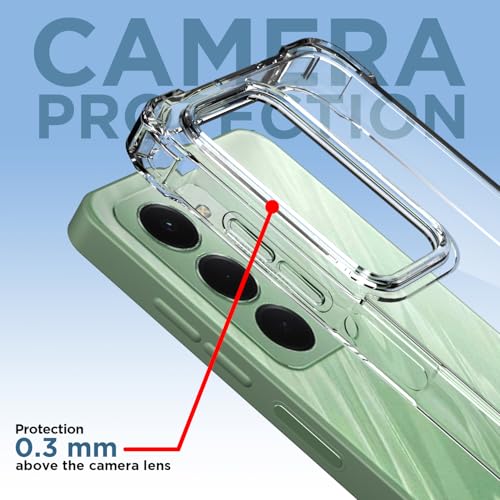 Image of Pikkme Back Cover for Redmi 15 5G PC + TPU Clear Transparent Raised Edges Shockproof Protective Phone Bumper Case(Transparent)