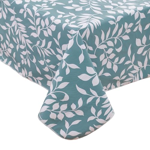 Image of Walrus Heavy Duty Vinyl Tablecloth with Flannel Backing Waterproof Oil-Proof Plastic Table Cloth Stain-Resistant Wipeable Rectangle or Square Table Cover for Indoor and Outdoor (Branch, 60X102 Inch)