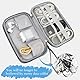 Yokuni Kabeltasche Organizer, Doppellagige Kabel Organizer Tasche, Kabel Tasche mit Tragbarem Griff, Tech Pouch für Kabelaufbewahrung, USB Ladekabel, Powerbank, SD Stick und Andere Elektronik Zubehör
