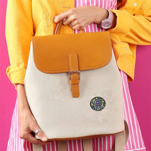 zhanghaoran Read Books Change the World Enamel Brooch Round Flower Words Enamel Pin Book Lover Collar Pin Book-themed Lapel Pin Badge Jacket Decoration Denim Backpack Cloth Gift for Friends4