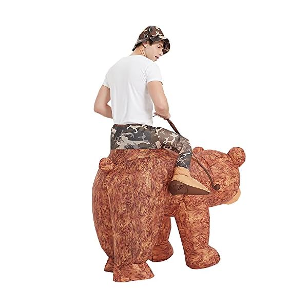 One casa bear inflatable costume riding bear air blow up funny fancy dress party halloween costume for adult - image 7