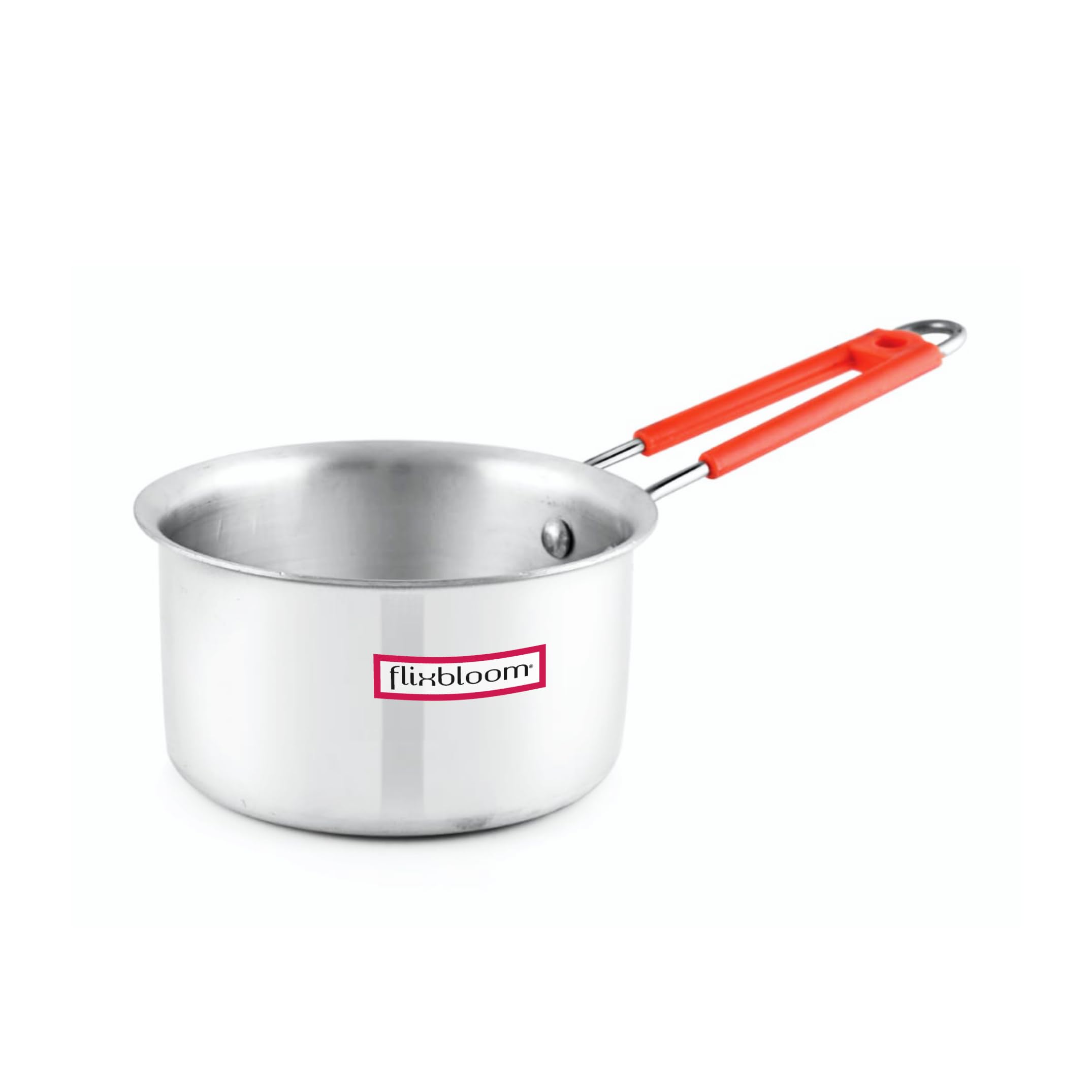 Flixbloom Gentle Silver 1.5 Litre Aluminium Kitchen Cookware LPG Gas Stove Friendly Sauce Pan for Tea, Milk, Coffee (Saucepan with Handle) (1.5 Litre)