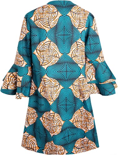 Image of SHENBOLEN Women African Print Jacket Dashiki Traditional Top Dress