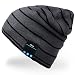 Mydeal Bluetooth Hat Adult Unisex Trendy Soft Warm Knit Slouchy Beanie Skully Hat with Wireless Headphone Headset Speaker Mic Hands-free,Christmas Gift for Winter Outdoor Sport Skiing Snowboard - Gray