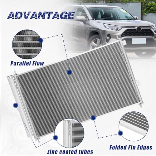 Image of Air Conditioning A /C Condenser Compatible with Toyota RAV4# 3575, CN3575PFXC, 884600R010, 884600R011, 8846042100