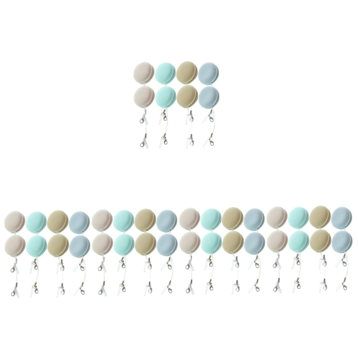 40 Pièces Essuie-glace De Téléphone Nettoyeur D'écran Macron Tampon De Nettoyage D'écran Macarons Lingettes Nettoyantes Pour Écran Pour Écran Propre Pendentif Pp+silicone