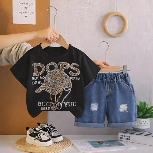 Image of Googo Gaaga Boys Printed Clothing Set | Tshirt Combo Set - Includes a stylish T-shirt and matching shorts for a complete everyday outfit.