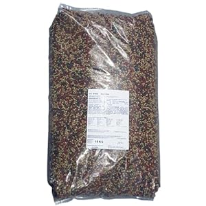 AquaForte Hochwertiges schwimmendes Grundfutter für Zierfische 15 kg (± 40 Liter) Medium Pellets 6mm, Vier verschiedene Fischpellets, Rohprotein: 32,3%, Rohfett: 4%, Rohzellulose: 4,5%, Rohasche: 5,6%