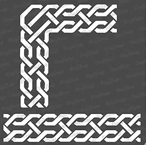 Stencil - Celtic Borders1 | Reusable Painting Template for Art and Craft, Mixed Media, Wall Painting, Home Decor, DIY Albums, Card Making and Fabric Painting, 6