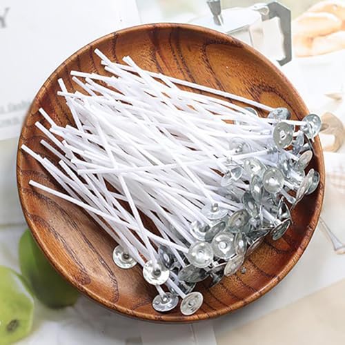 100 pzas mechas para velas 20 cm con adhesivo y soporte miniatura 5