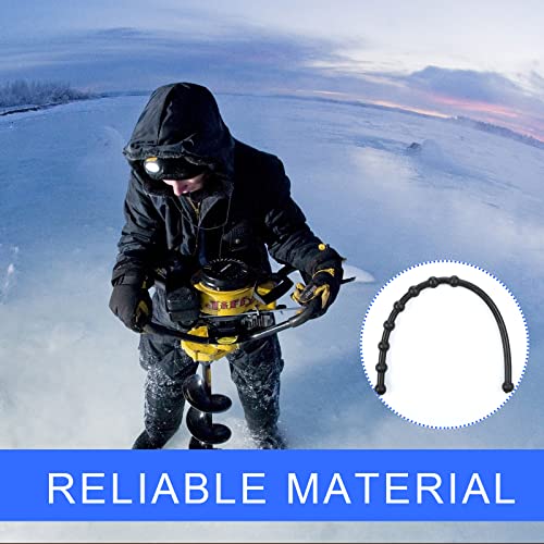 Hungdao 4 Pcs Hand Auger Blade Protectors Rubber Guard Strap For Power And Hand Ice Augers Winter Ice Fishing thumb #1