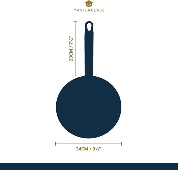 MasterClass Non-Stick Frying Pan, Round Aluminium Frypan, Heavy Duty Oven Safe Pan, Ultra Double-Layer Non Stick and Superior Heat Distibution, 24cm(9.5)