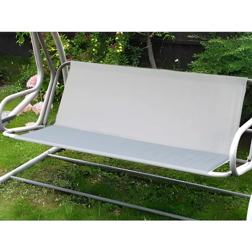 KRRRSJDJ Columpio Jardin Exterior Funda Asiento de Reemplazo,Funda de Repuesto para Asiento de Columpio de Jardín,Impermeable Tela Oxford 600D Porch Swing de Asiento,Resistente (148 * 52 * 52cm,Gris)
