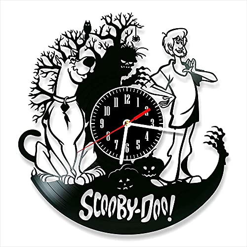 thetobea 3D Kreativer Moderner Stil Vinyl Scooby DOO Digitale Wanduhr Cover