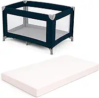 Colchão Berço Portátil 100x70x5cm - Espuma D18 Firme com Capa Removível e Lavável | Leve, Dobrável e Fácil de Transportar | Ideal para Viagens e Chiqueirinho – Aconchego Express – Leve o Conforto com Você