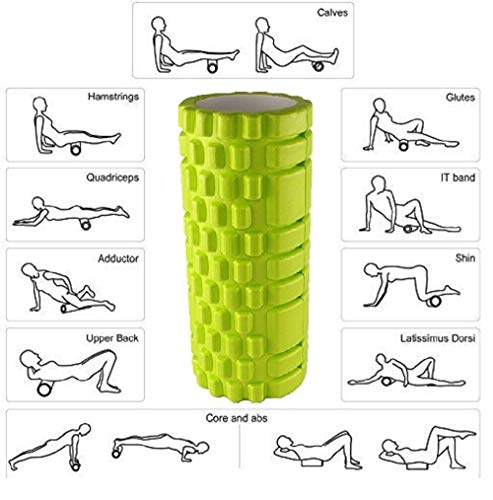 Image of Bodylastics 33cms Foam Roller for Deep Tissue Massage, Relief from Sore Muscles Pain, Pre & Post Exercise Fitness Workout Sessions