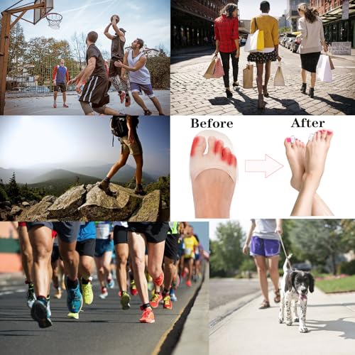 Image of Silicone Anti-Friction Toe Protector, 40 Pcs Gel Toe Protectors with Breathable Hole, Soft Clear Toe Covers for Pain Relief, Silicone Toe Protectors Caps Guards for Corns