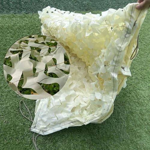YHBZ Anti-UV Malla de Camuflaje,Red Camuflaje Exterior,2x3m 4x6m 5x7m,150D Oxford Tela Red de Sombra,para Camping Militar Caza Tiro Redes de Protección Solar,1.5x4m(5 * 13ft)-Beige