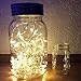 koopower 36ft 100 Led Battery Fairy Lights with Timer on Waterproof String, 36ft Clear Wire, Remote (Timer, Dimmable, 8 Modes), Warm White