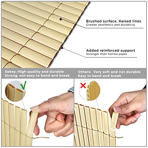 Sekey PVC Sichtschutzmatte Stabiler Sichtschutzzaun mit Kabelbindern, Wetterfest Sichtschutz für Balkon Garten Terrasse… – Bild 4