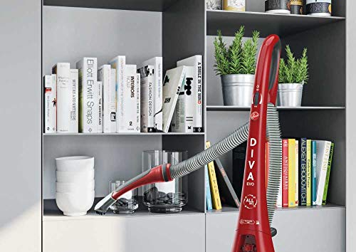 Hoover Diva Evo Dve01Bl011 Elektrische bezem zonder zak met draad, 750 W, geïntegreerde accessoires, bereik 10 m, all-in-one, gemakkelijk te legen, cycloon, Epa-filter, Venusrood - Image 5