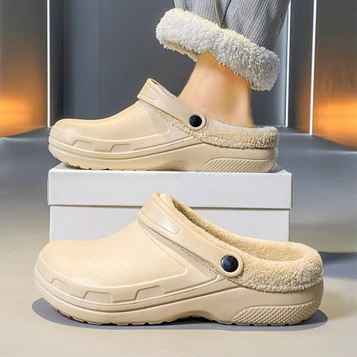 Women's Plush Warm Slip On Fashionable Closed Toe Open Heel Outdoor Casual Shoes Casual Sandals for Women2