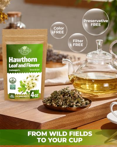 Image of 4 oz. Hawthorn Tea Hawthorne Leaf Flower Herbal Tea (Crataegus) - 113g Hawthorn Leaves & Flower Herb Espino Blanco Hojas