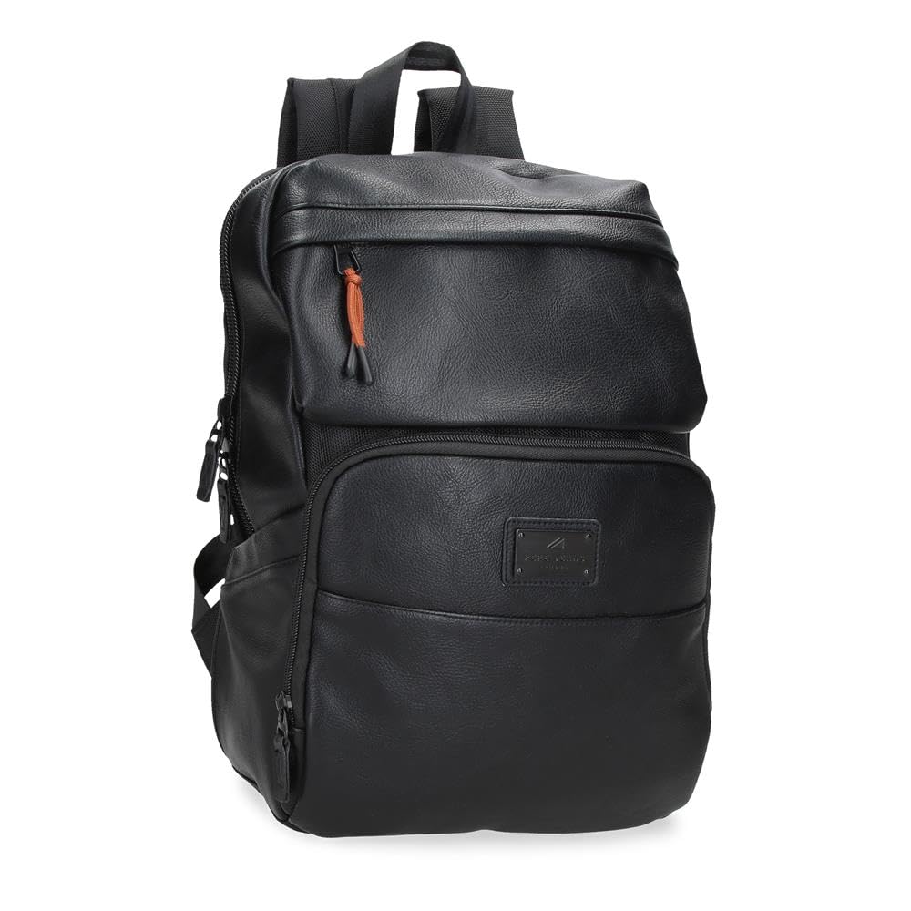 Pepe Jeans Egham Mochila para Portátil Negro 25x37x10 cms Poliéster 9,25L
