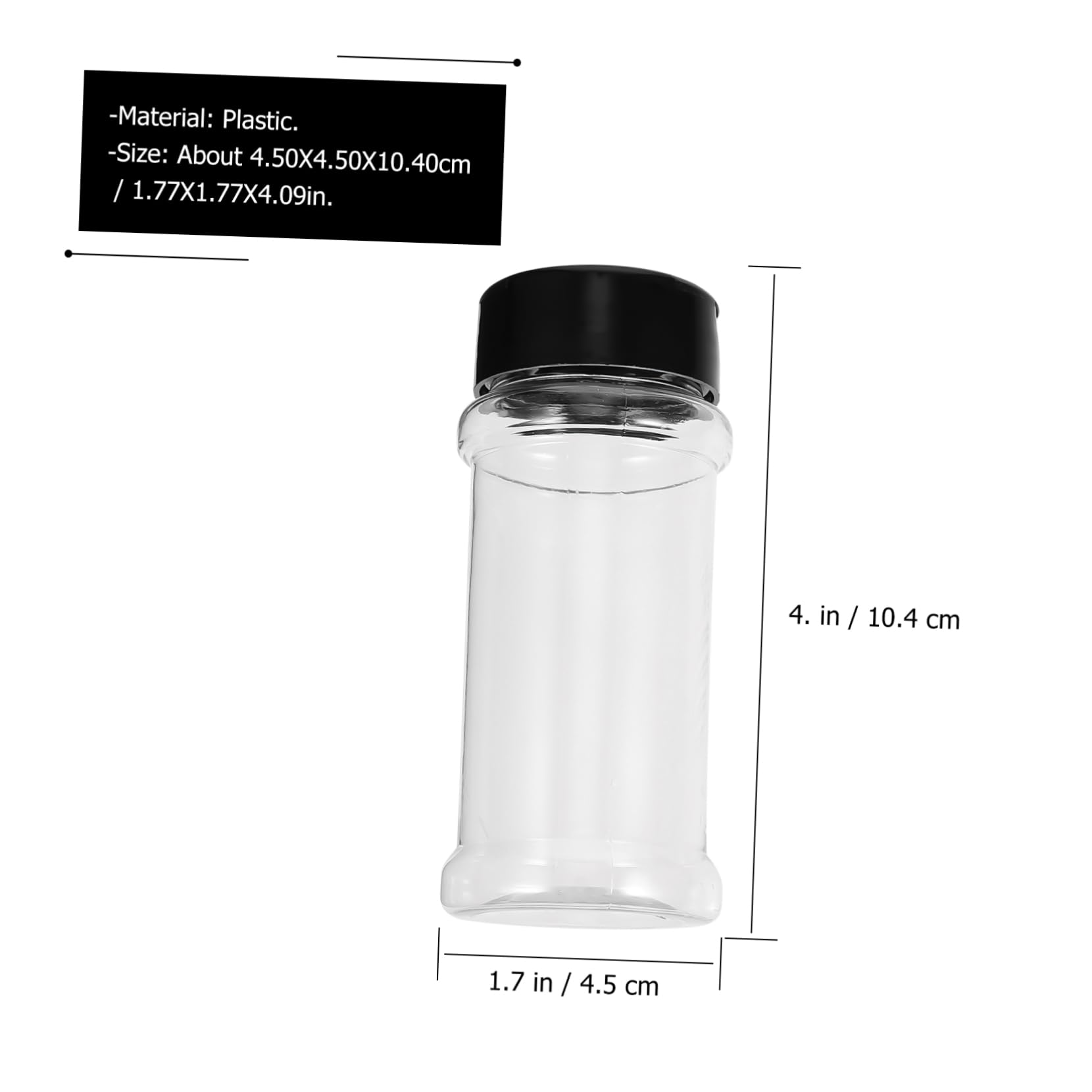 OFFSCH 12pcs Condiment Bottles Kit Plastic Squeeze Bottles Lids for Salt Pepper Spice Jar for Bbq Kitchen