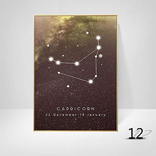 Cuadros del zodiaco abstractos en lienzo de 60x60cm para salón 3