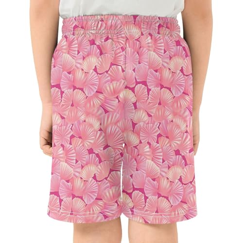 senya Boys Athletic Short Pink Seashells Soft Pants Summer Shorts Bottoms with Pocket4