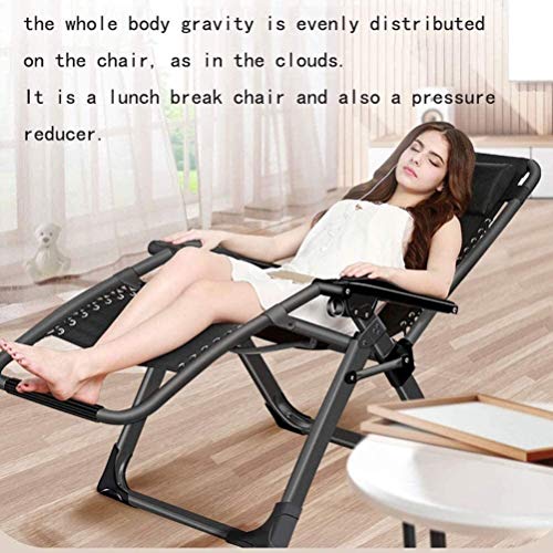 Chaise Longue Zero Gravity Réglable - Transat de Jardin Inclinable Confort - 7