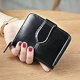 財布 レディース 二つ折り 本革 大容量 使いやすい 女子用 牛革 クラシックブラック