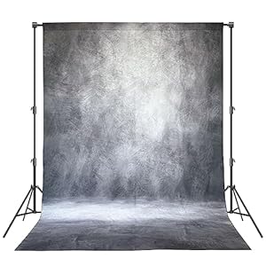 Abstract Professional Photography Backdrop for Portrait Photo Props Booth Background Photoshoot Studio with Ployester Fabric Roller Pocket on Top (8x10ft,Grey)
