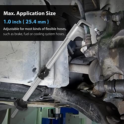 FIRSTINFO F39293 Long Reach Hose Pinch Tool Steel Line Stopper Hose Pincher for Fuel line