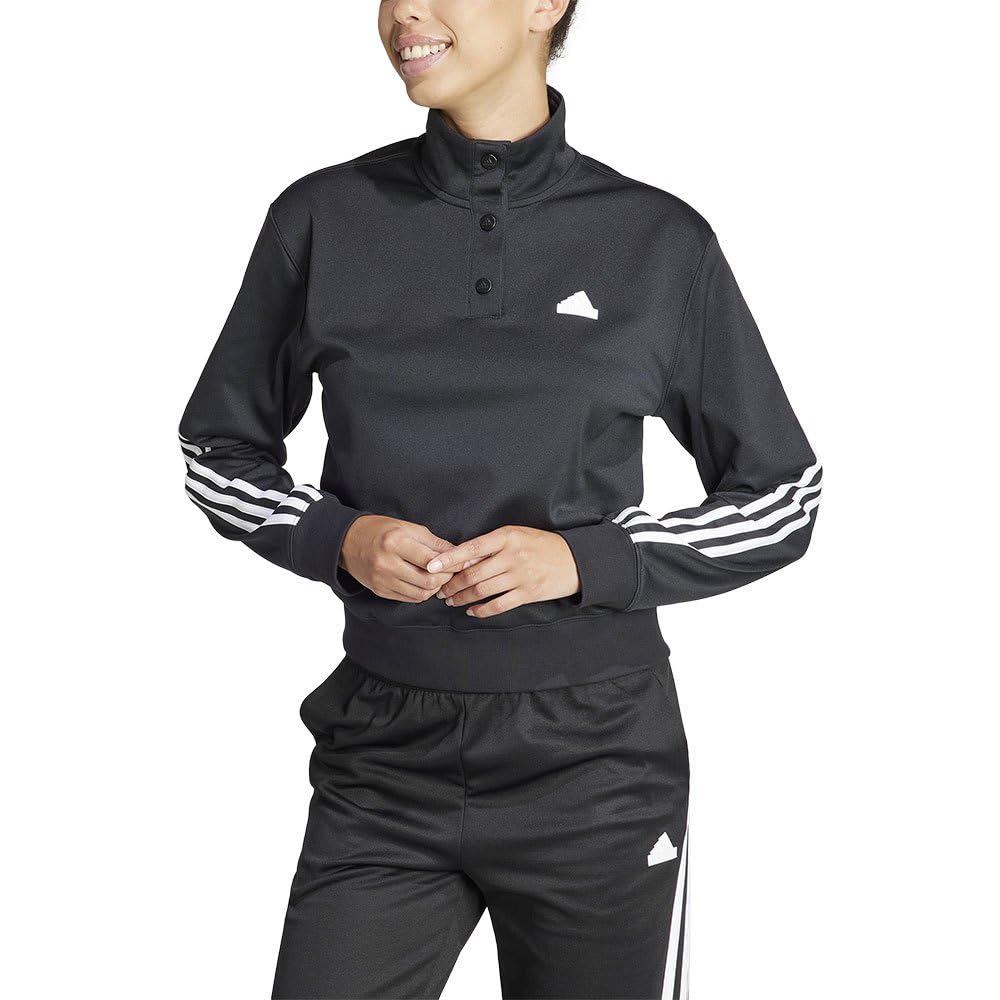adidas Women Giacca da Allenamento Iconic Wrapping 3-Stripes Snap