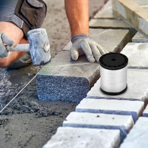 2 rollos de cuerda de nylon para construcción, interior y exterior | hilo de nylon blanco, diseño liviano y resistente al desgaste, fácil de llevar y almacenar, paquete de dos rollos miniatura 7