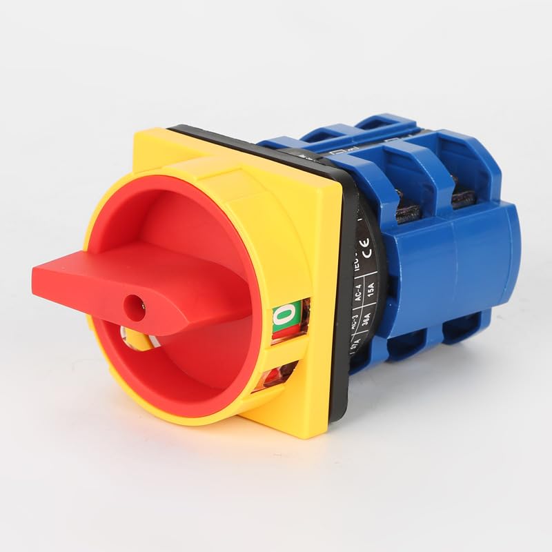 TopHomer 20A Changeover Switch 2 Position 3 Phase Panel Rotary Selector with 8 Screw Terminals for LW26-32 GS04-2/2 for Electrical Wiring (20A)