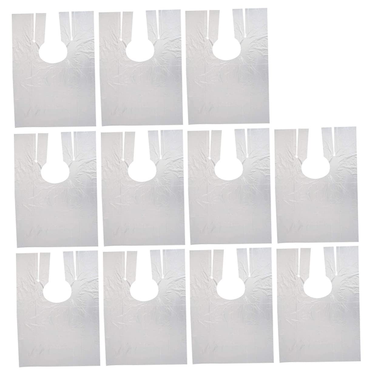 ABOOFAN Einweg Friseurumhang 100 Stück Pe Silber 110x150cm