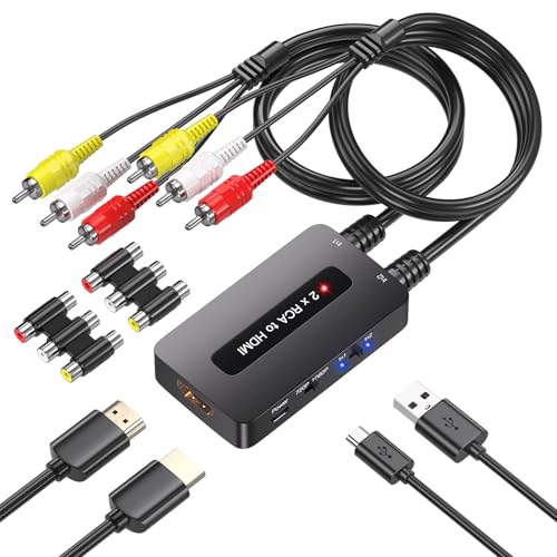 Convertidor RCA a HDMI dual para jugar a consolas retro en tu Smart TV del salón sin cambiar cables